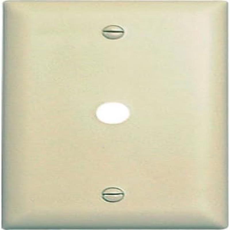 1 Gang Nylon Wall Plate with 1 Telephone Hole Opening, Ivory