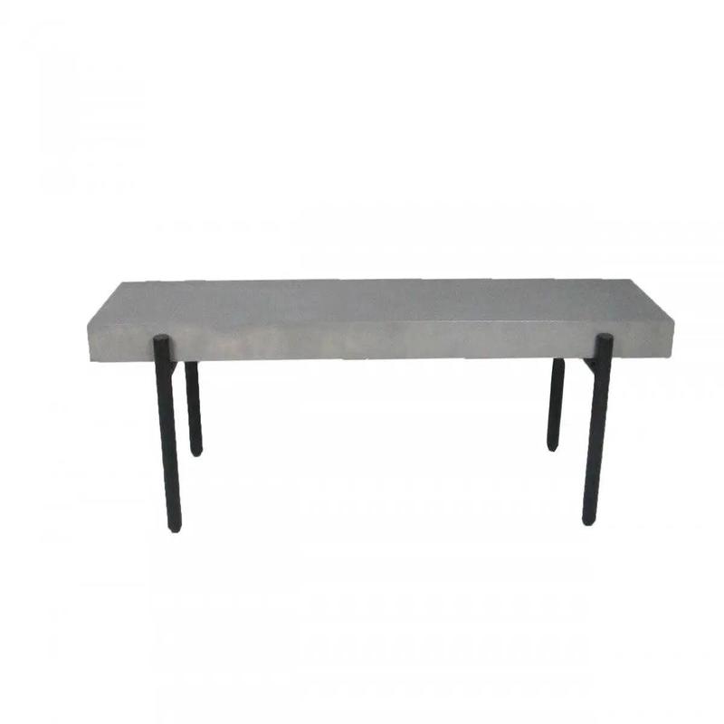 Modrest Timlin Modern Concrete & Metal Bench Vggrtimlin-Gry-Bench