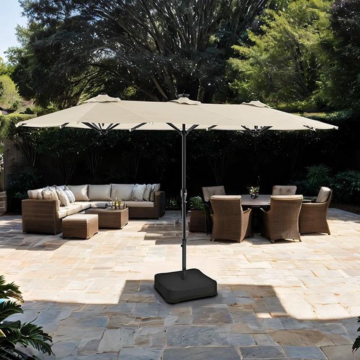 Furniture of America Musa GM-3007CS Rectangular Market Umbrella